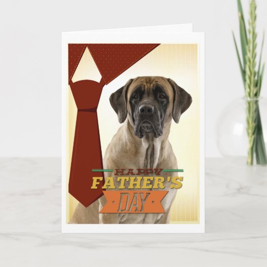 Mastiff Father's Day Card Karte (Vorderseite)
