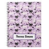 Mastiff Fawn Dog Breed Pattern Lila Notizblock (Vorderseite)