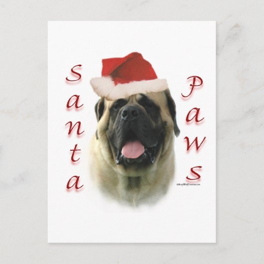 Mastiff (fawn) feiertagspostkarte (Vorderseite)