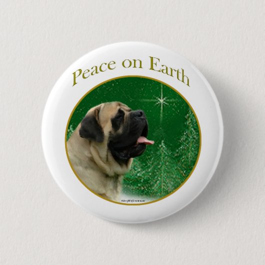 Mastiff (fawn) Peace Button (Vorderseite)