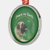 Mastiff (fawn) Peace Ornament Aus Metall (Links)
