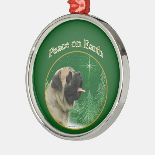 Mastiff (fawn) Peace Ornament Aus Metall (Links)