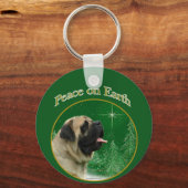 Mastiff (fawn) Peace Schlüsselanhänger (Vorderseite)