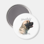 Mastiff (flauschig) Mama 2 Magnet (Vorderseite/Rückseite)