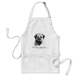 Mastiff-glückliche Gesichts-Schürze Schürze