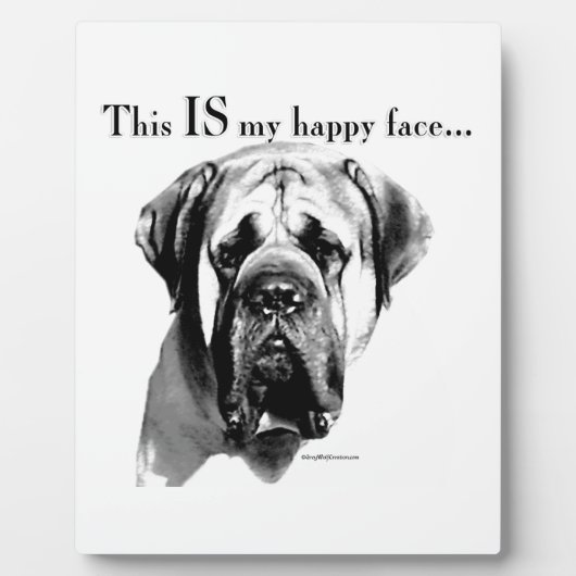 Mastiff Happy Face Fotoplatte (Vorderseite)