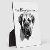Mastiff Happy Face Fotoplatte (Seite)
