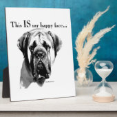Mastiff Happy Face Fotoplatte (Seite)