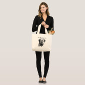 Mastiff Happy Face Jumbo Stoffbeutel (Vorderseite (Model))