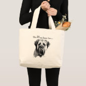 Mastiff Happy Face Jumbo Stoffbeutel (Vorderseite (Produkt))