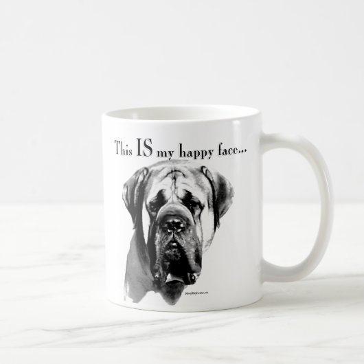 Mastiff Happy Face Kaffeetasse (Rechts)