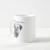 Mastiff Happy Face Kaffeetasse (Vorderseite Links)