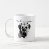 Mastiff Happy Face Kaffeetasse (Links)