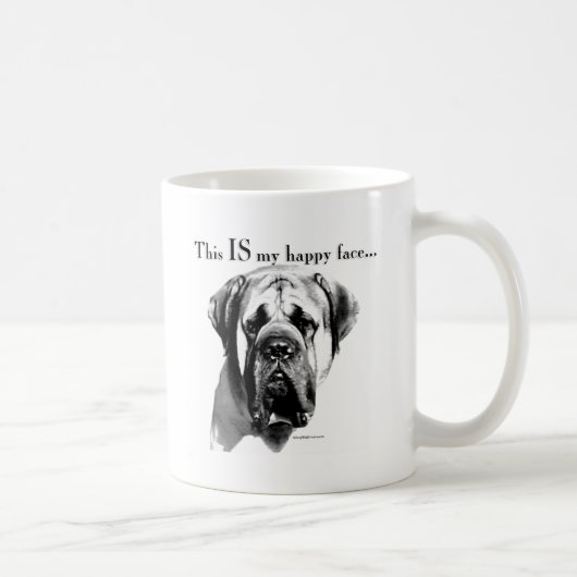 Mastiff Happy Face Kaffeetasse (Rechts)