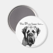 Mastiff Happy Face Magnet (Vorderseite/Rückseite)