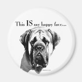 Mastiff Happy Face Magnet (Vorne)