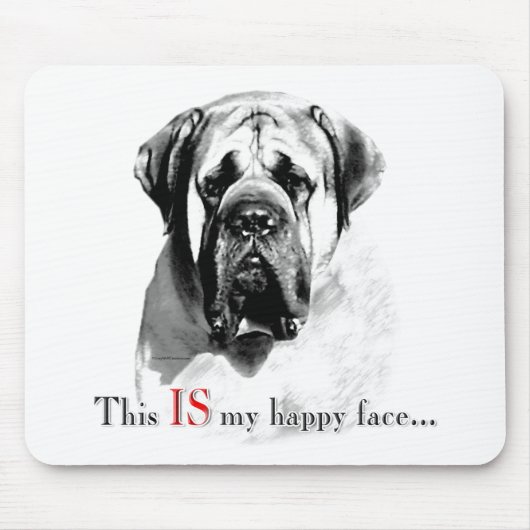 Mastiff Happy Face Mousepad (Vorne)