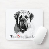 Mastiff Happy Face Mousepad (Mit Mouse)