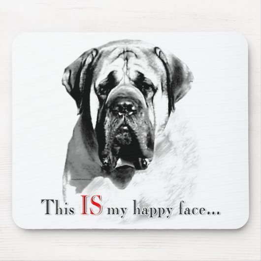 Mastiff Happy Face Mousepad (Vorne)