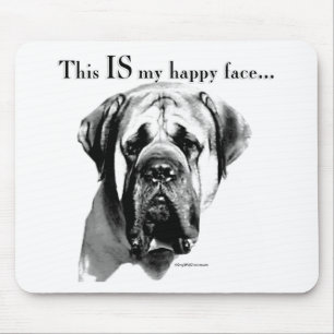 Mastiff Happy Face Mousepad