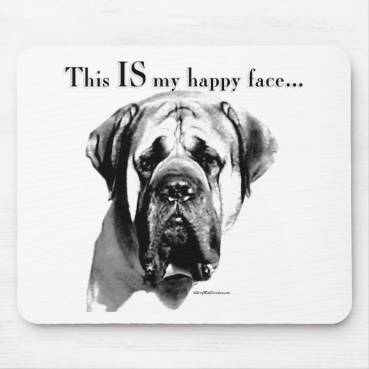 Mastiff Happy Face Mousepad (Vorne)