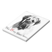 Mastiff Happy Face Notizblock (Rotiert)
