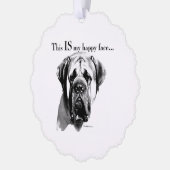Mastiff Happy Face Ornament Karte (Links)