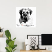 Mastiff Happy Face Poster (Heimbüro)