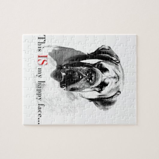 Mastiff Happy Face Puzzle (Horizontal)