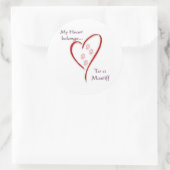 Mastiff Heart Belongs - Aufkleber (Tasche)