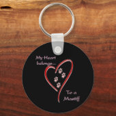 Mastiff Heart Belongs Schlüsselanhänger (Rückseite)