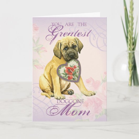 Mastiff Hearts Mama Karte (Vorderseite)