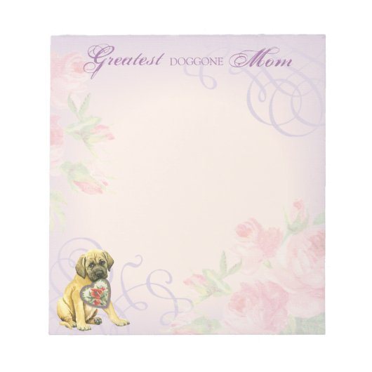 Mastiff Hearts Mama Notizblock (Vorderseite)