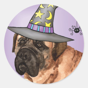 Mastiff-Hexe Runder Aufkleber