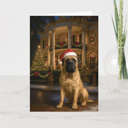 Mastiff Holiday Card Feiertagskarte (Vorderseite)