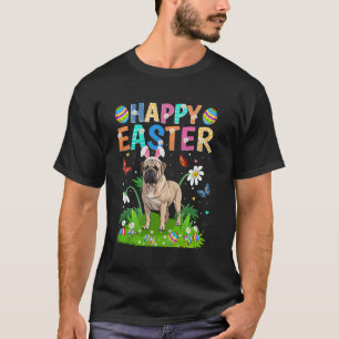 Mastiff-Hund Frohe Ostern Eierjagd Bunny Ohr Oster T-Shirt