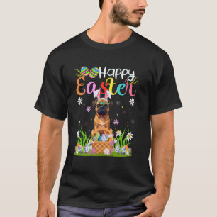 Mastiff-Hund Frohe Ostern Eierjagd Hase Ohr Ostern T-Shirt