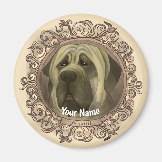 Mastiff-Hund Magnet (Vorne)