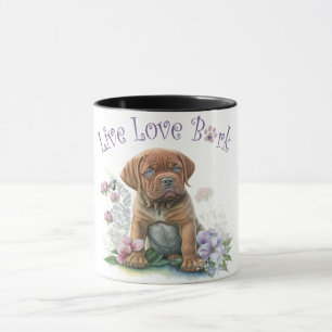 Mastiff Hund Mama Floral Tasse