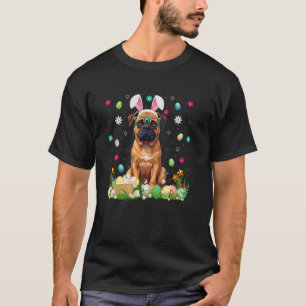Mastiff-Hund Ostereier-Suche Bunny-Ohr Mastiff Ost T-Shirt