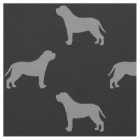 Mastiff Hund Silhouetten Grau und Schwarz Gemuster
