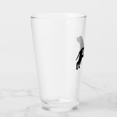 Mastiff Hunde Silhouette Personalisiertes Trinkgla Glas (Rechts)