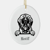 Mastiff Hundeschmuck Keramik Ornament (Rechts)