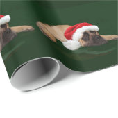Mastiff in einer Weihnachtsmannmütze Geschenkpapier (Rolleneckpunkt)