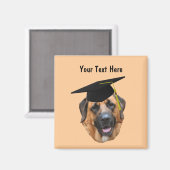 Mastiff in Graduation Cap Funny Dog Magnet (Vorderseite/Rückseite)