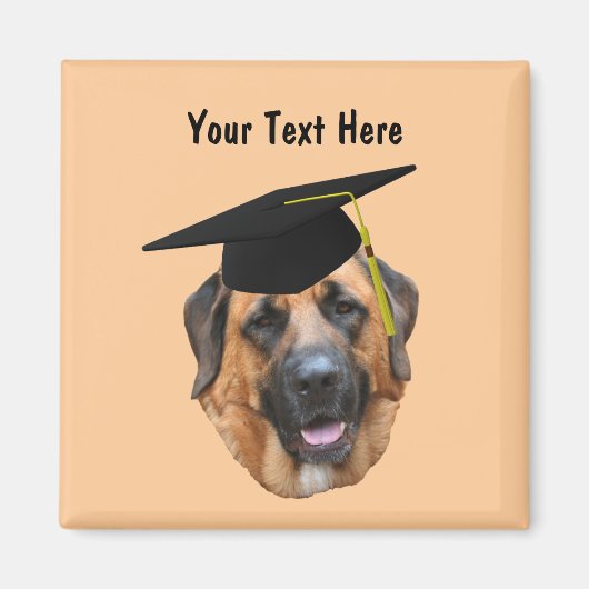 Mastiff in Graduation Cap Funny Dog Magnet (Vorne)