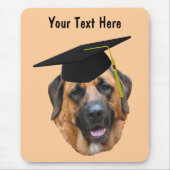 Mastiff in Graduation Cap Funny Dog Mousepad (Vorne)