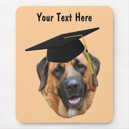 Mastiff in Graduation Cap Funny Dog Mousepad (Vorne)