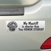 Mastiff intelligenter als Ihr Ehrenstudent - Autoaufkleber (Auf Auto)