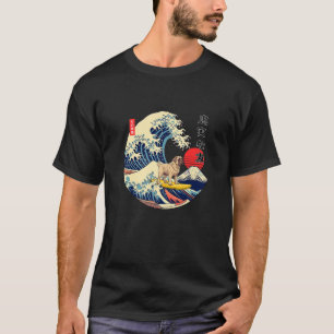 Mastiff Japanische Kanagawa-Welle Surf Treuer Hund T-Shirt